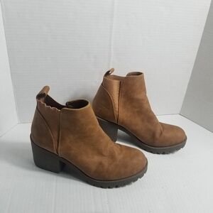 DIRTY LAUNDRY WOMEN'S BROWN HEELED ANKLE BOOTS SIZE 8